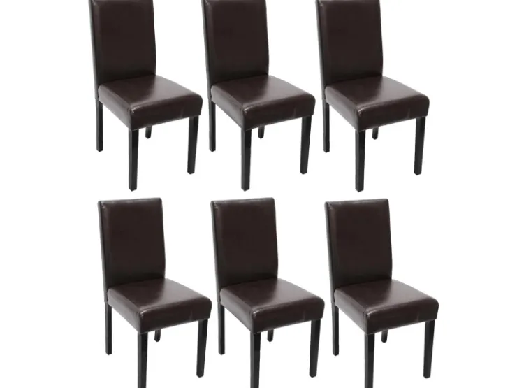MCW Esszimmerstuhl Littau Kunstleder 6er-Set Kunstleder Dunkle Beine* Stühle