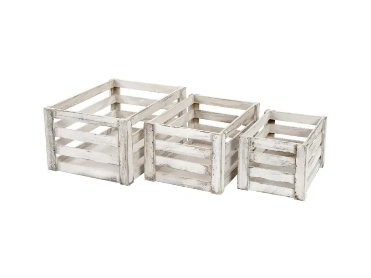 MCW Holzkiste C56 3er-Set Shabby