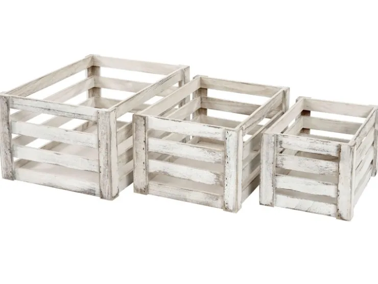 MCW Holzkiste C56 3er-Set Shabby