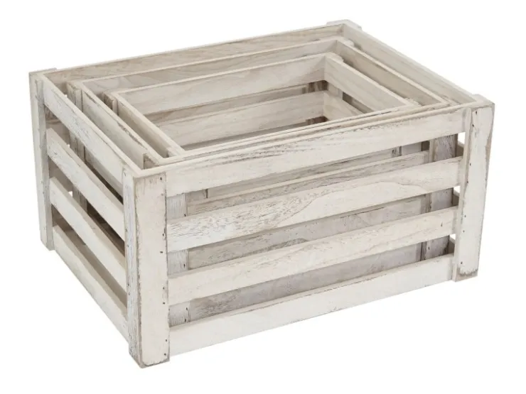 MCW Holzkiste C56 3er-Set Shabby