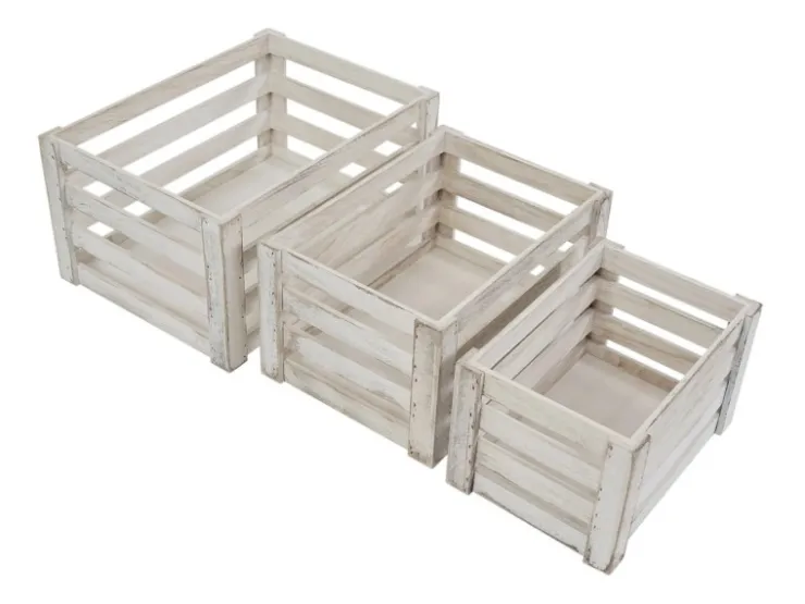 MCW Holzkiste C56 3er-Set Shabby