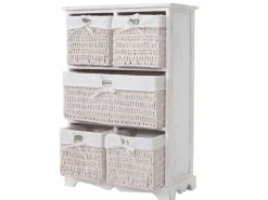MCW Kommode Derby 5 Schubladen Shabby-Look Weiß* Kommode