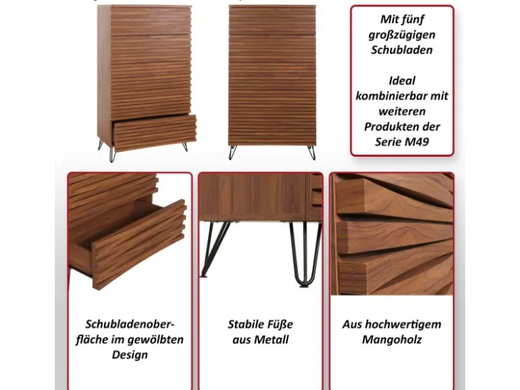 MCW Kommode M49 5 Schubladen* Kommode