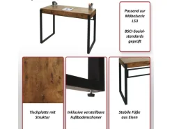 MCW Konsolentisch L53 Dunkle 80x100x54cm