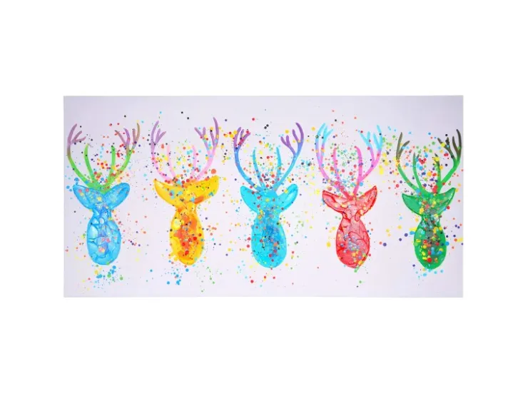 MCW Ölgemälde Hirsche II Handgemalt* Wanddekoration