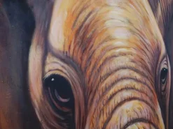 MCW Ölgemälde Nahaufnahme Elefant Handgemalt* Wanddekoration