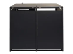MCW Mülltonnenverkleidung E83-B Anthrazit Stahl 117x132x82cm