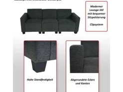 MCW Modular 3-Sitzer Sofa Couch Moncalieri