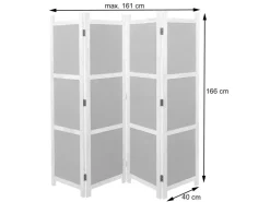 MCW Paravent G52 Braun 4 Panele 166x160cm* Pinnwände