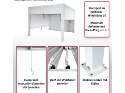 MCW Pergola L46 mit Seitenwand 3x3m* Insektenschutz