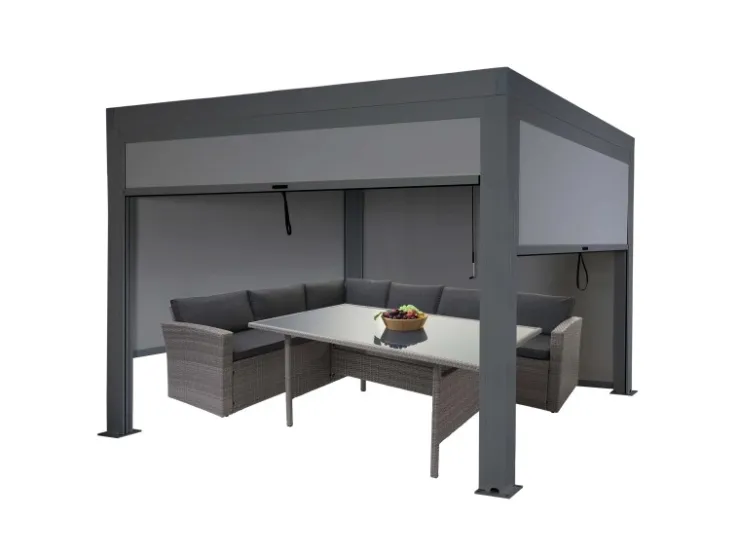 MCW Pergola L46 mit Seitenwand 3x3m* Insektenschutz