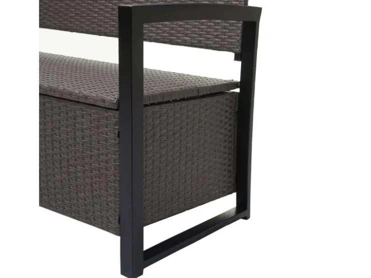 MCW Poly-Rattan 2er Sitzbank F39 -meliert Kissen* Sitzbänke|Kissenbezüge