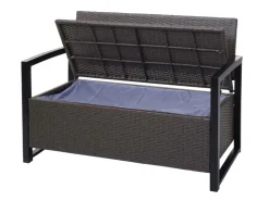 MCW Poly-Rattan 2er Sitzbank F39 -meliert Kissen* Sitzbänke|Kissenbezüge