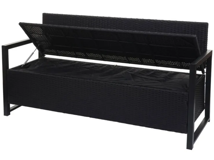 MCW Poly-Rattan 3er Sitzbank F39 Kissen Creme* Kissen|Sitzbänke