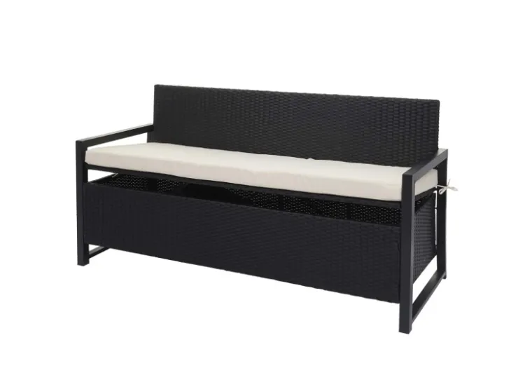 MCW Poly-Rattan 3er Sitzbank F39 Kissen Creme* Kissen|Sitzbänke