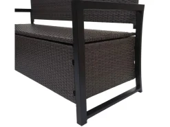 MCW Poly-Rattan 3er Sitzbank F39 Kissen