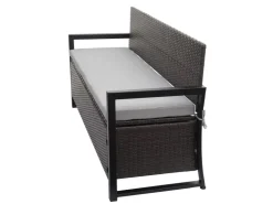 MCW Poly-Rattan 3er Sitzbank F39 Kissen