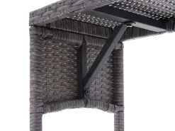 MCW Poly-Rattan Sitzbank G16 Kissen Dunkel