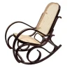 MCW Schaukelstuhl Gallarate Rattan Walnuss-Optik