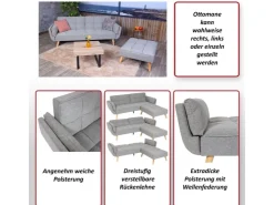 MCW Schlafsofa K18 Stoff/Textil* Sofas