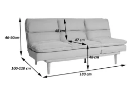 MCW Schlafsofa M79 Stoff/Textil Creme* Sofas