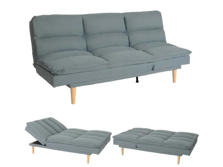MCW Schlafsofa M79 Stoff/Textil Blau-Grau* Sofas
