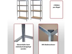 MCW Schwerlastregal D67 2er-Set Verzinkt* Regalsysteme