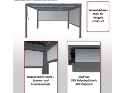 MCW Seitenwand Für Pergola L41 3x3m* Insektenschutz