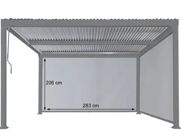 MCW Seitenwand Für Pergola L41 3x3m* Insektenschutz