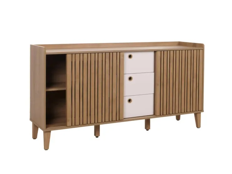 MCW Sideboard M48 Schubladen Weiß