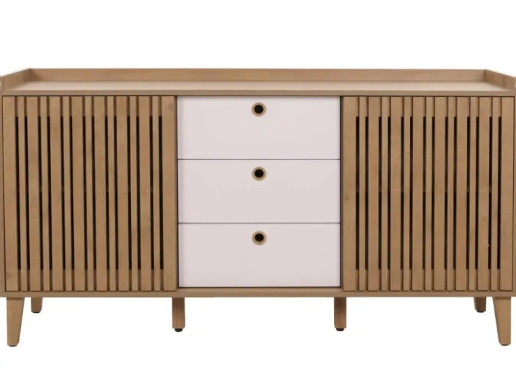 MCW Sideboard M48 Schubladen Weiß