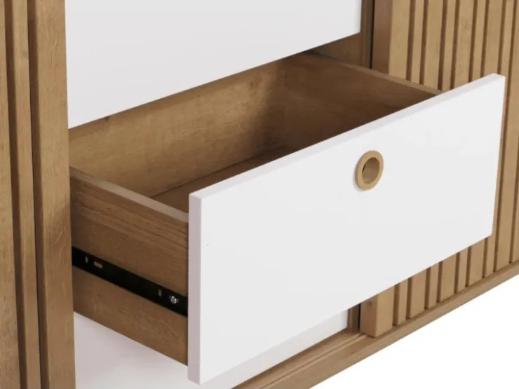 MCW Sideboard M48 Schubladen Weiß