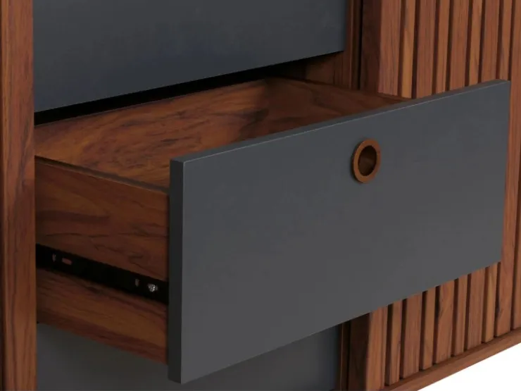 MCW Sideboard M48 -Optik Schubladen Dunkelgrau* Sideboards