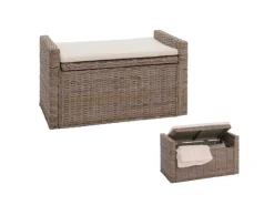 MCW Sitzbank Genua Rattan Staufach