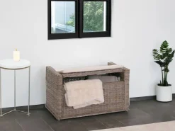 MCW Sitzbank Genua Rattan Staufach