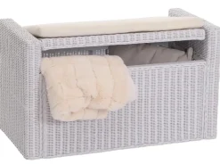 MCW Sitzbank Genua Rattan Staufach