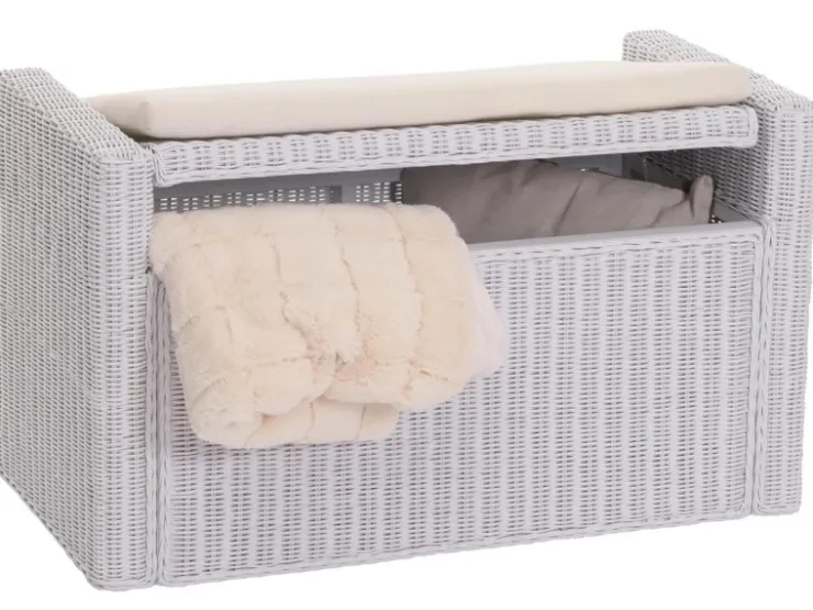 MCW Sitzbank Genua Rattan Staufach
