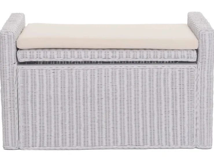 MCW Sitzbank Genua Rattan Staufach