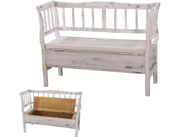 MCW Sitzbank H207 Staufach Shabby-Look Shabby