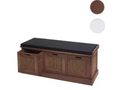 MCW Sitzbank J49 Aufbewahrungsboxen 47x110x40cm Polster Schwarz