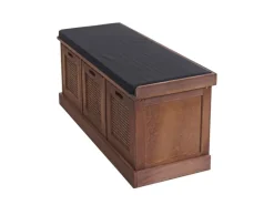 MCW Sitzbank J49 Aufbewahrungsboxen 47x110x40cm Polster Schwarz