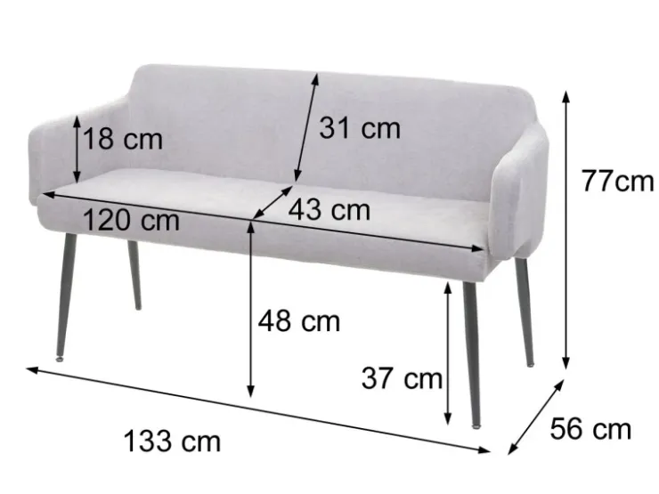 MCW Sitzbank L13 Creme-Weiß