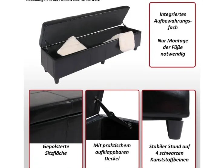 MCW Sitzbank mit Aufbewahrung Arezzo XXL* Aufbewahrung