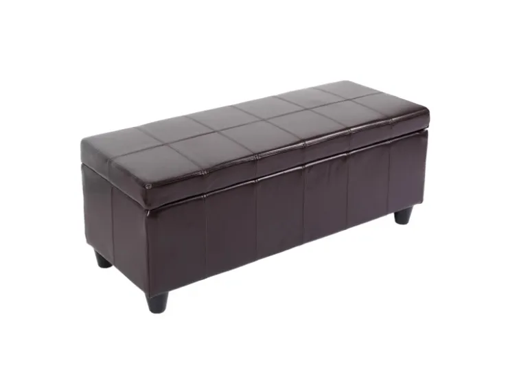 MCW Sitzbank mit Aufbewahrung Arezzo LEDER 112x45x45cm
