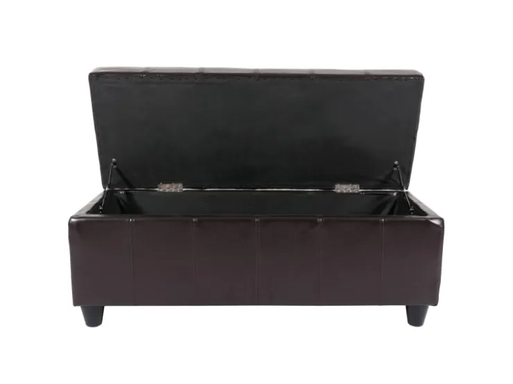 MCW Sitzbank mit Aufbewahrung Arezzo LEDER 112x45x45cm