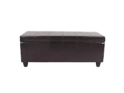 MCW Sitzbank mit Aufbewahrung Arezzo LEDER 112x45x45cm