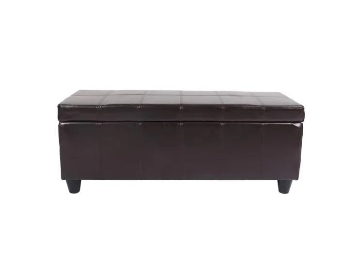 MCW Sitzbank mit Aufbewahrung Arezzo LEDER 112x45x45cm