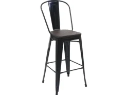 MCW Stehtisch-Set A73 inkl. Holz-Tischplatte Metall 3-teilig Schwarz* Möbelserien