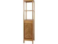 MCW Teak-Hochschrank M74 1 Tür 4 Fächer