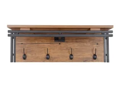 MCW Wandgarderobe A27 4 Haken 3D-Struktur Wild-Optik* Garderoben